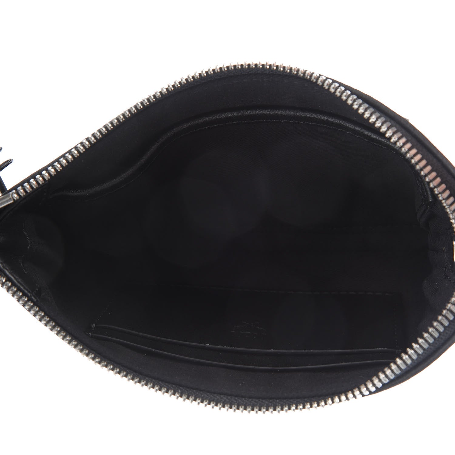 MCM Calfskin Wristlet Logo Pouch Black 5 of 8