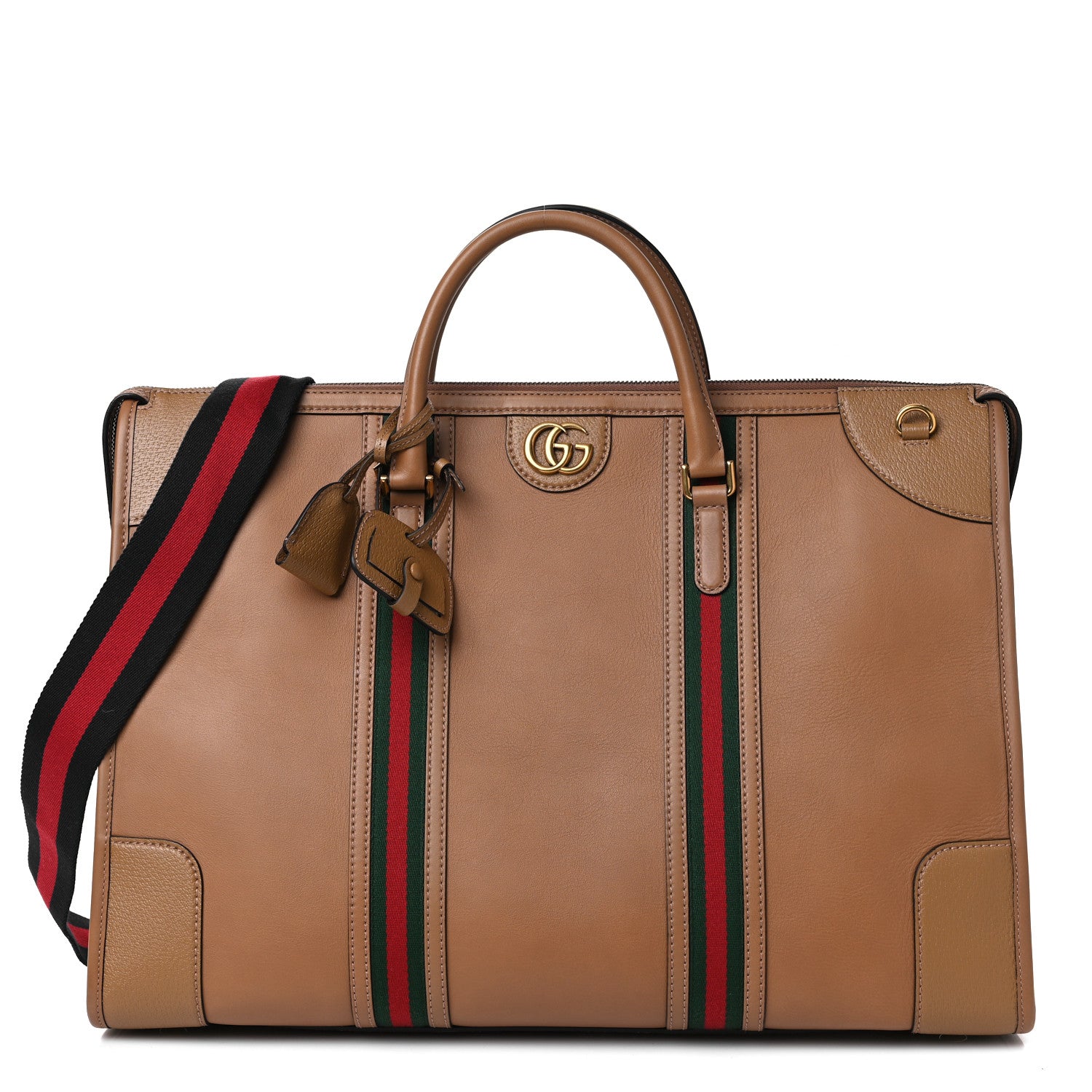 Gucci Koi Calfskin XL Bauletto Duffle Top Handle Bag Beige 1 of 9