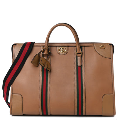 Gucci Koi Calfskin XL Bauletto Duffle Top Handle Bag Beige 1 of 9