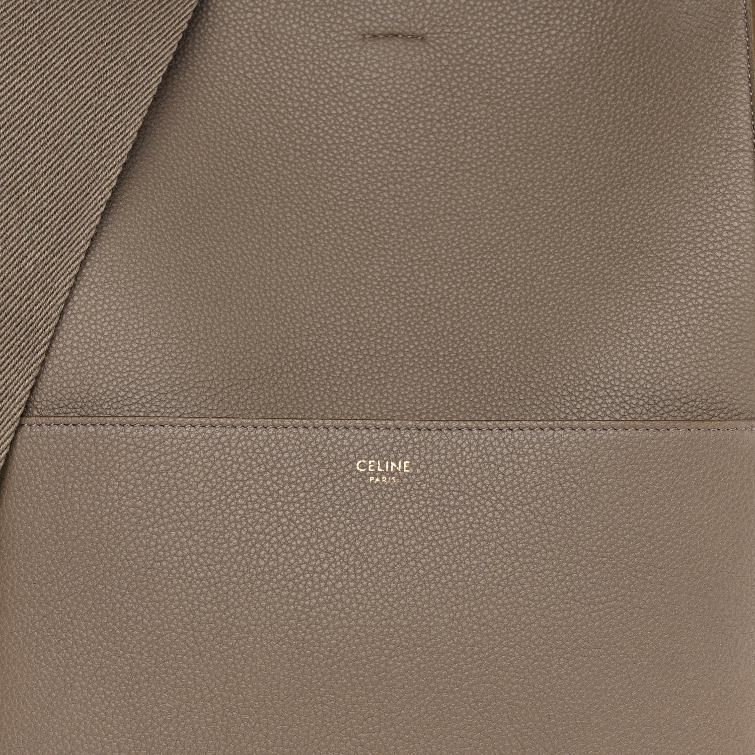 Celine Soft Grained Calfskin Sangle Bucket Bag Taupe 7 of 8