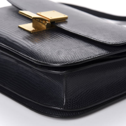 Celine Lizard Medium Classic Box Flap Bag Navy 6 of 9