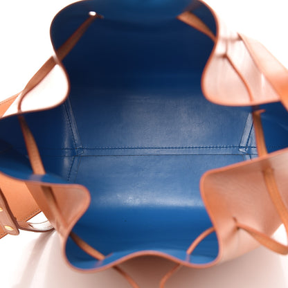 Mansur Gavriel Vegetable Tanned Calfskin Bucket Bag Cammello Azzurro 6 of 15