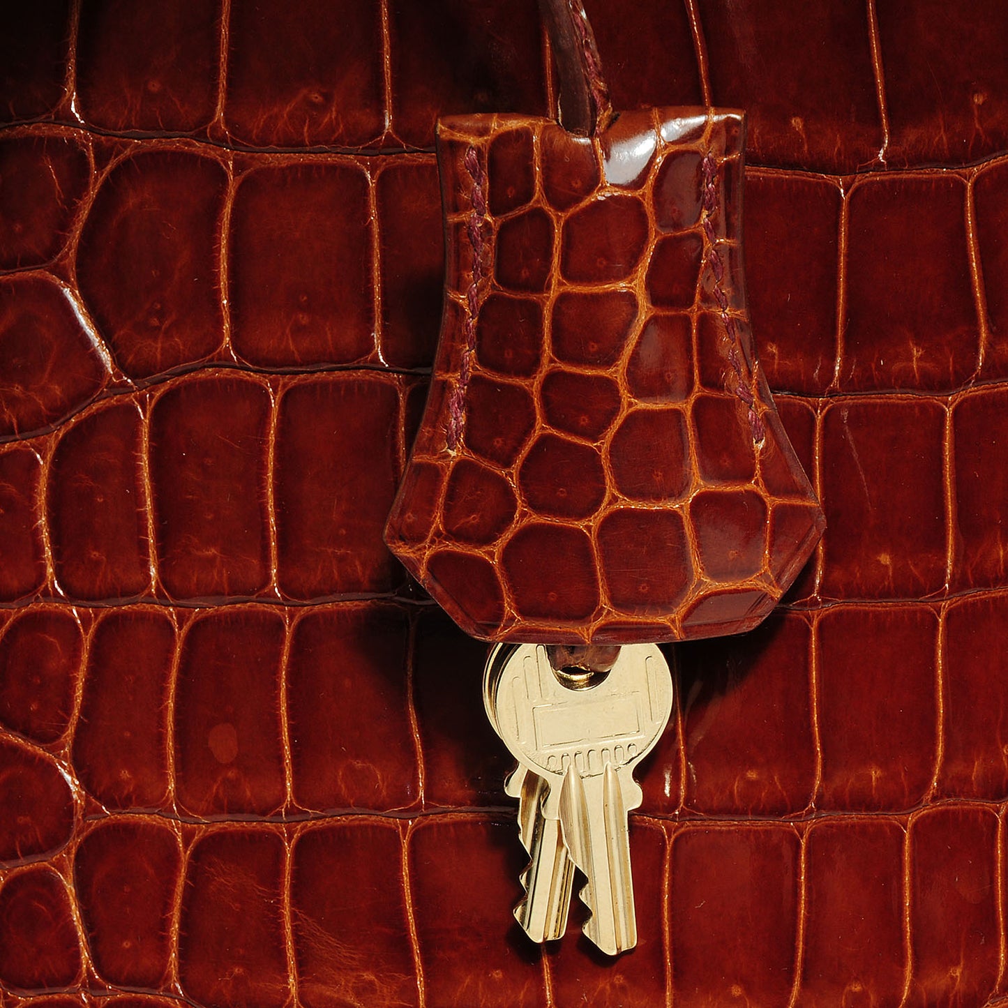 Shiny Porosus Crocodile Kelly Sellier 32 Miel