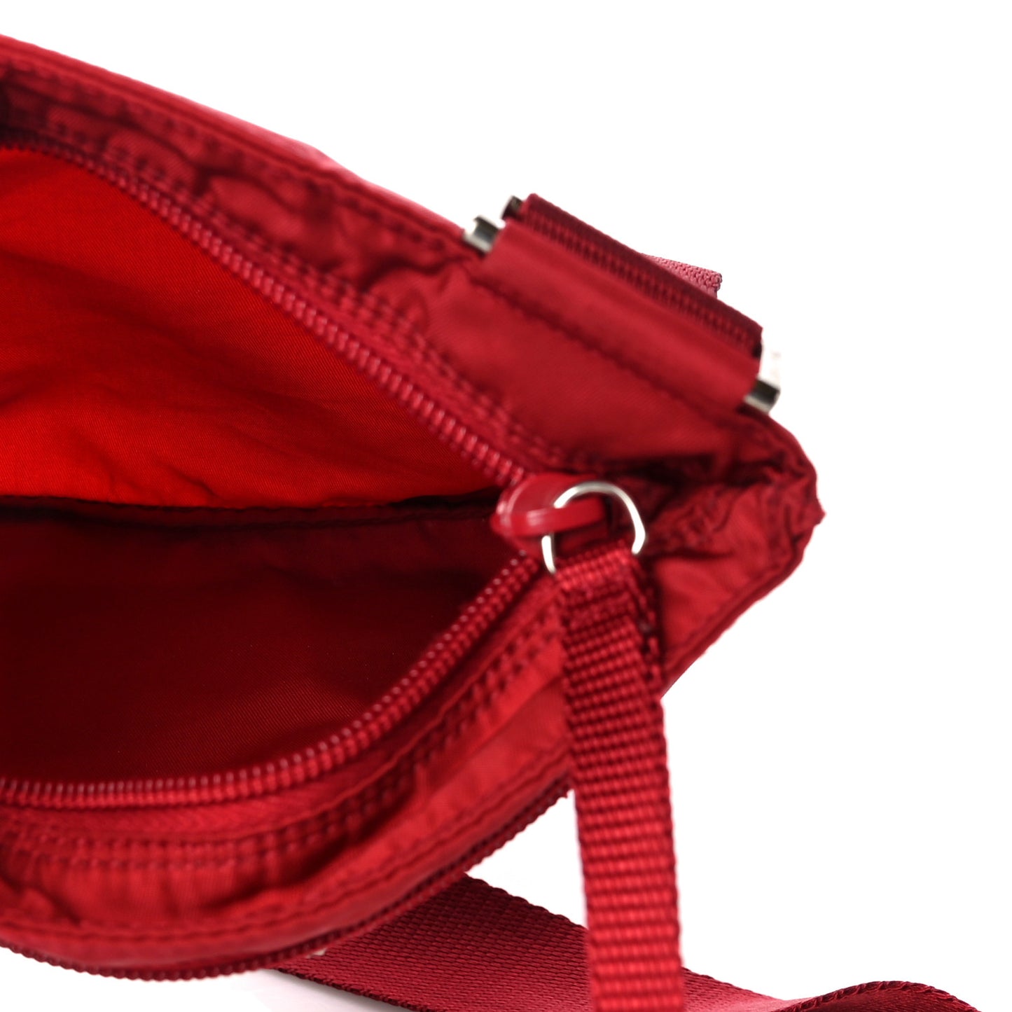 Nylon Small Flat Messenger Bag Cherry