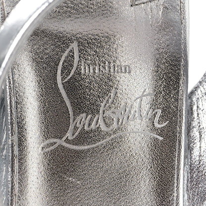 Christian Louboutin Kid Laminato Mariza 85 Sandals 36 Silver 8 of 9