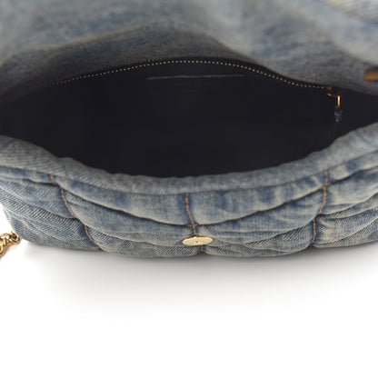 Saint Laurent ; SAINT LAURENT Denim Quilted Toy Loulou Puffer Monogram Chain Satchel Rodeo Blue 4 of 8