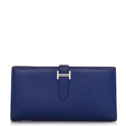 Hermes Epsom Bearn Gusset Wallet Bleu Saphir 1 of 7