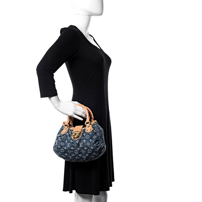 Louis Vuitton Monogram Denim Pleaty Blue 2 of 12
