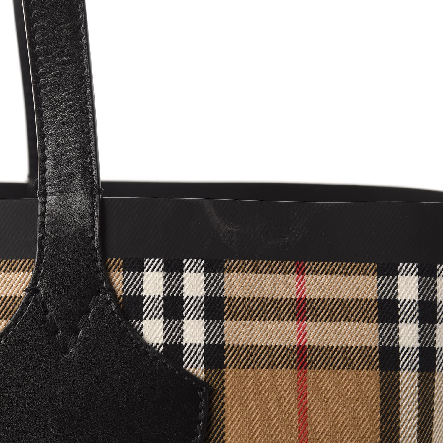 Burberry Vintage Check Medium The Giant Reversible Tote Antique Yellow Bright Red 16 of 18