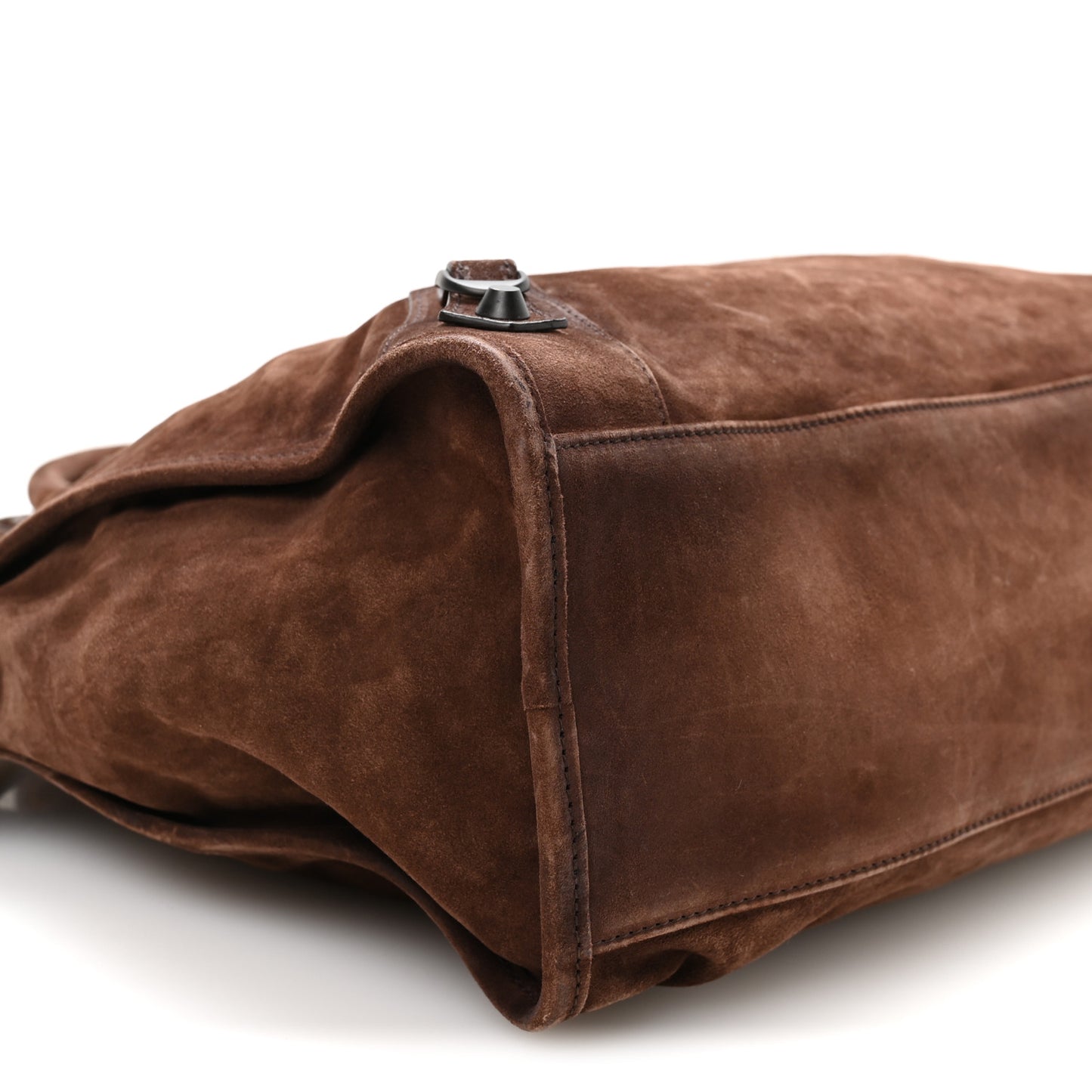 Waxed Suede Calfskin Classic Hardware Medium Le City Light Espresso