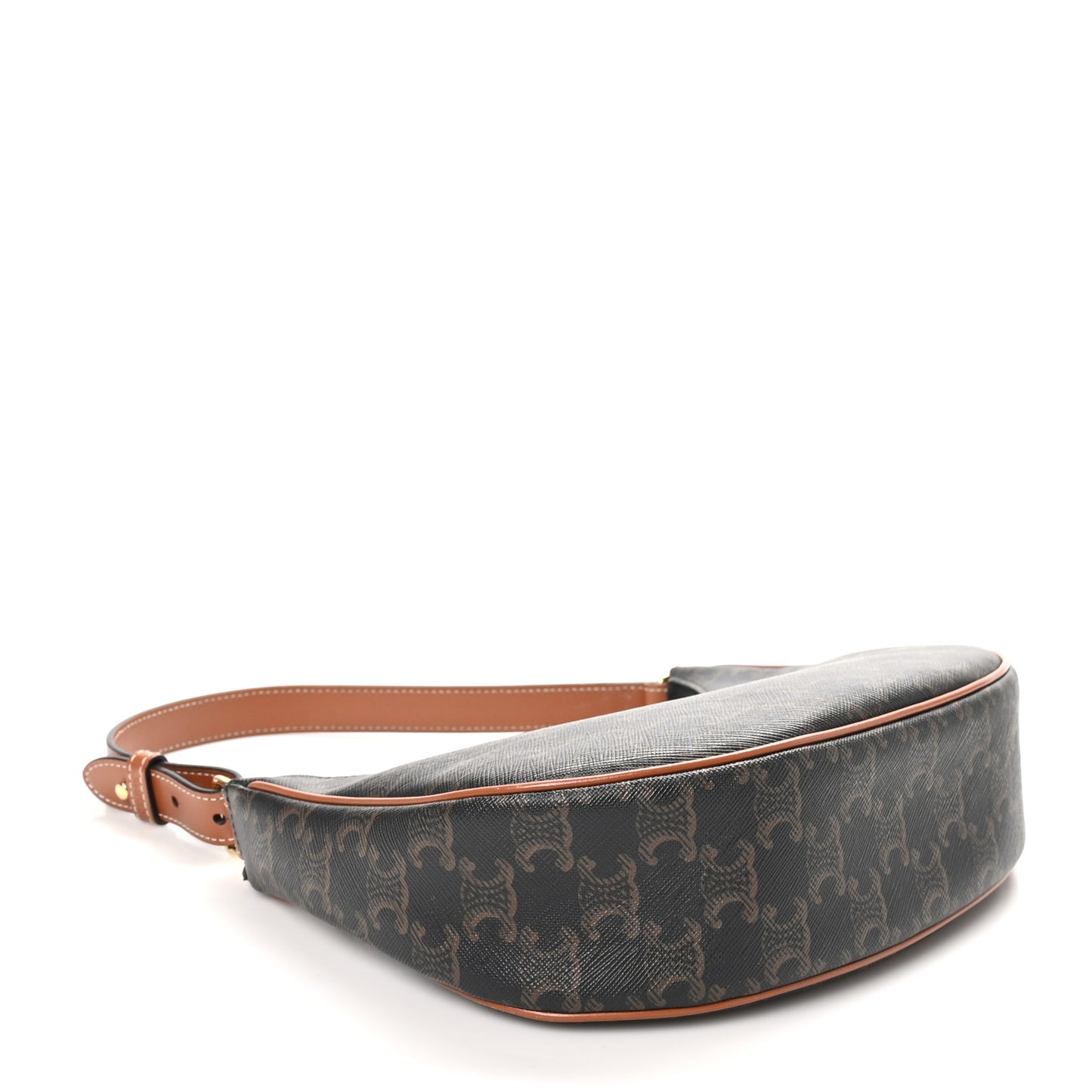 Triomphe Canvas Calfskin Ava Shoulder Bag Tan