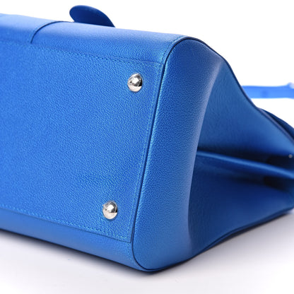 Delvaux Metallic Grained Calfskin MM Brillant Satchel Satin Electric 10 of 10