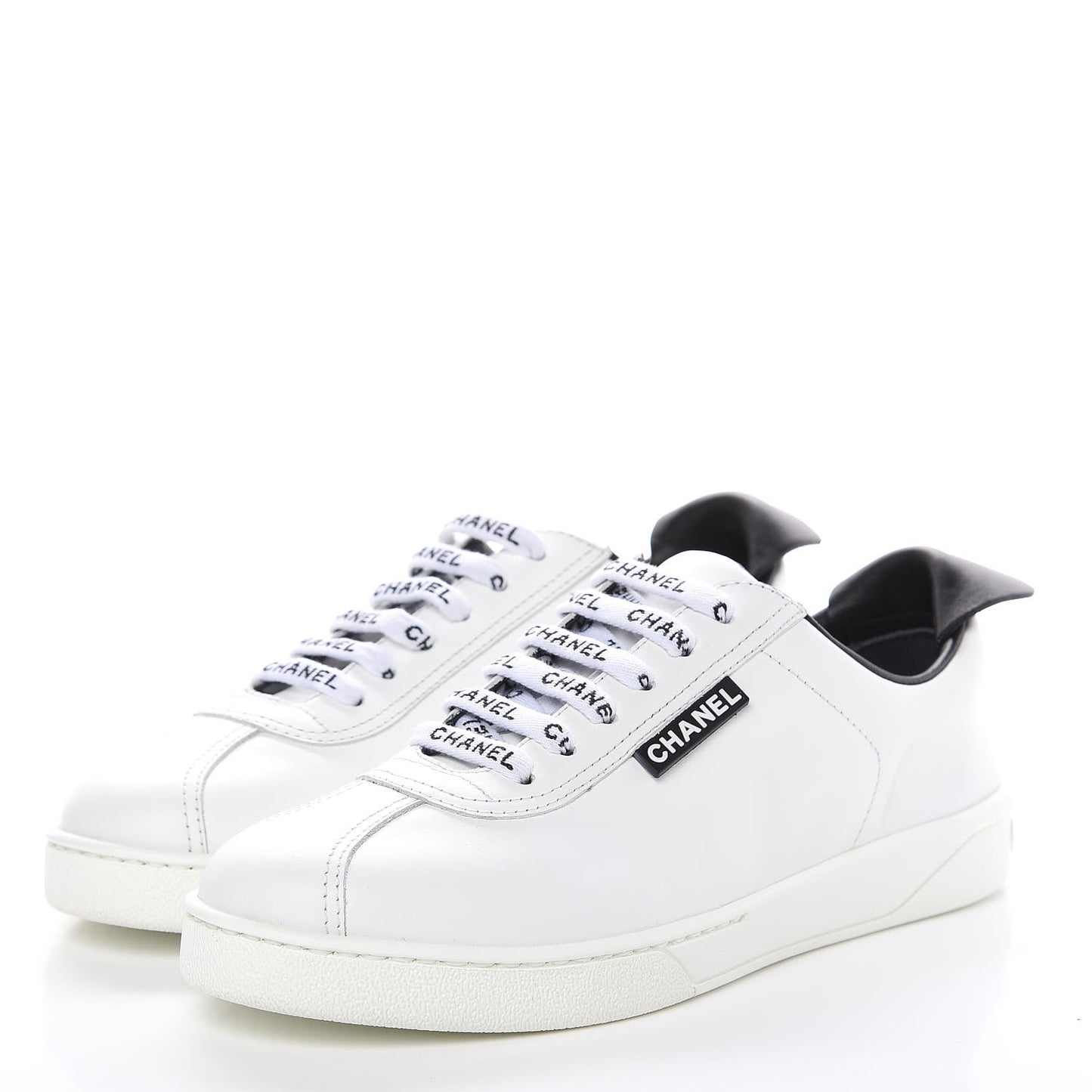 Calfskin CC Sneakers 37 White