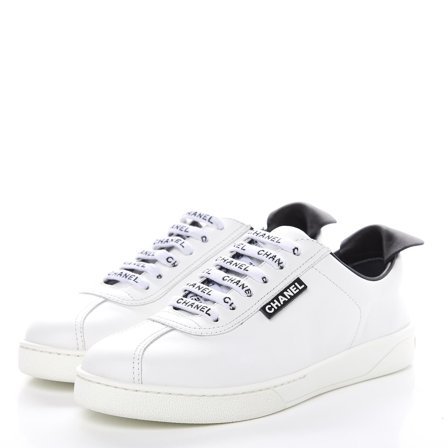 Chanel Calfskin CC Sneakers 37 White 3 of 10