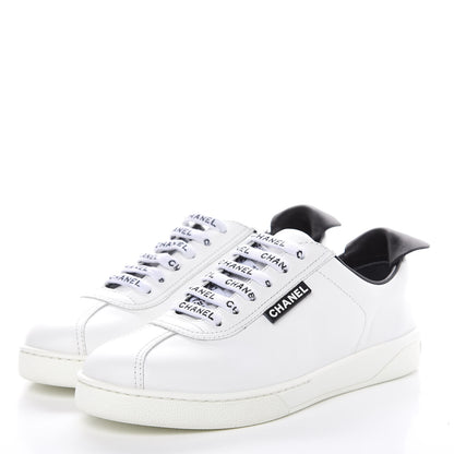 Chanel Calfskin CC Sneakers 37 White 3 of 10