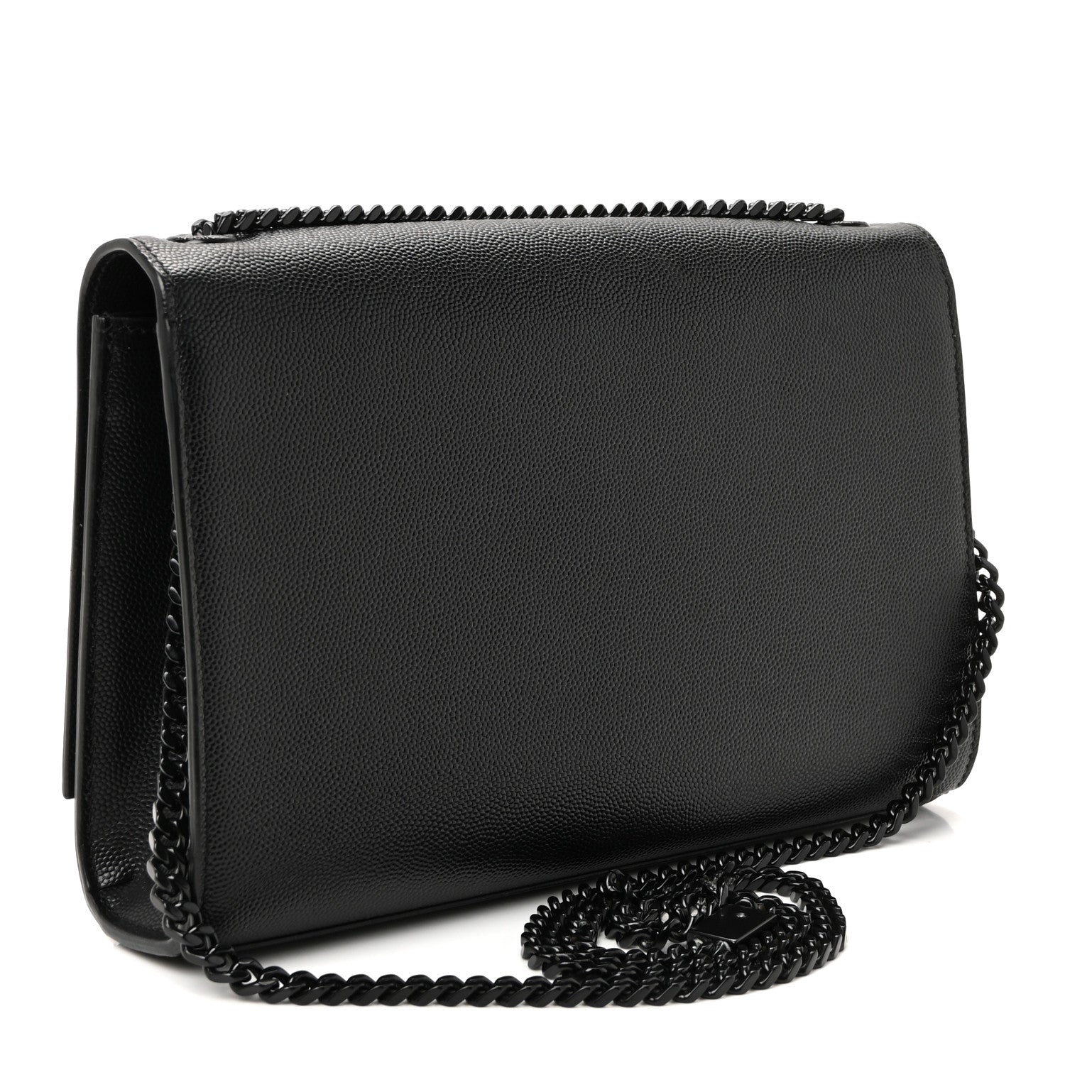 Saint Laurent Grain De Poudre Medium Classic Monogram Monochrome Kate Satchel Black 3 of 9