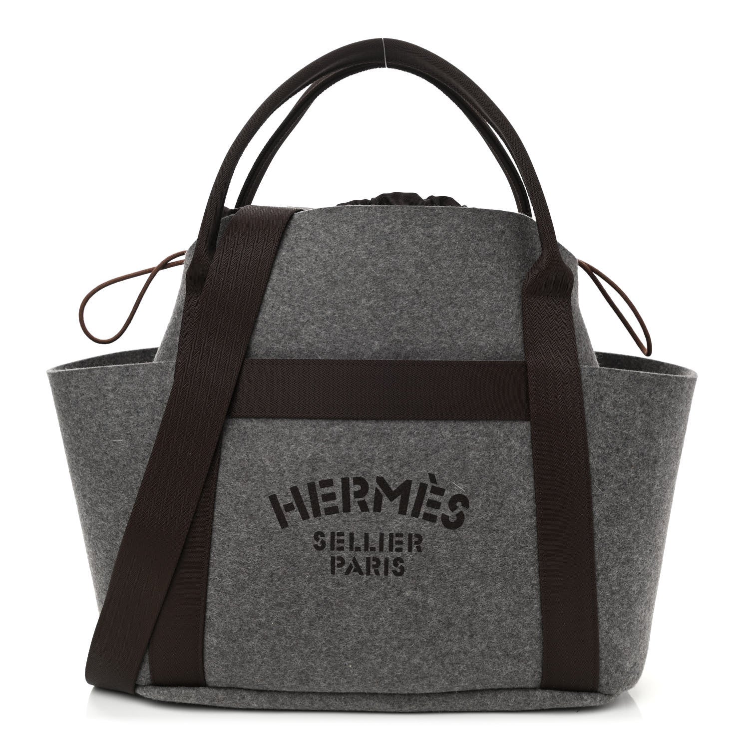 Hermes Felt Sac De Pansage Groom Bag Acier 1 of 8