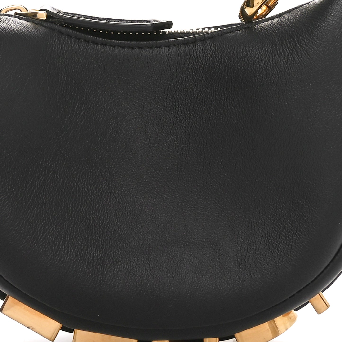 Vitello Grace Matte Nano Fendigraphy Hobo Charm Black