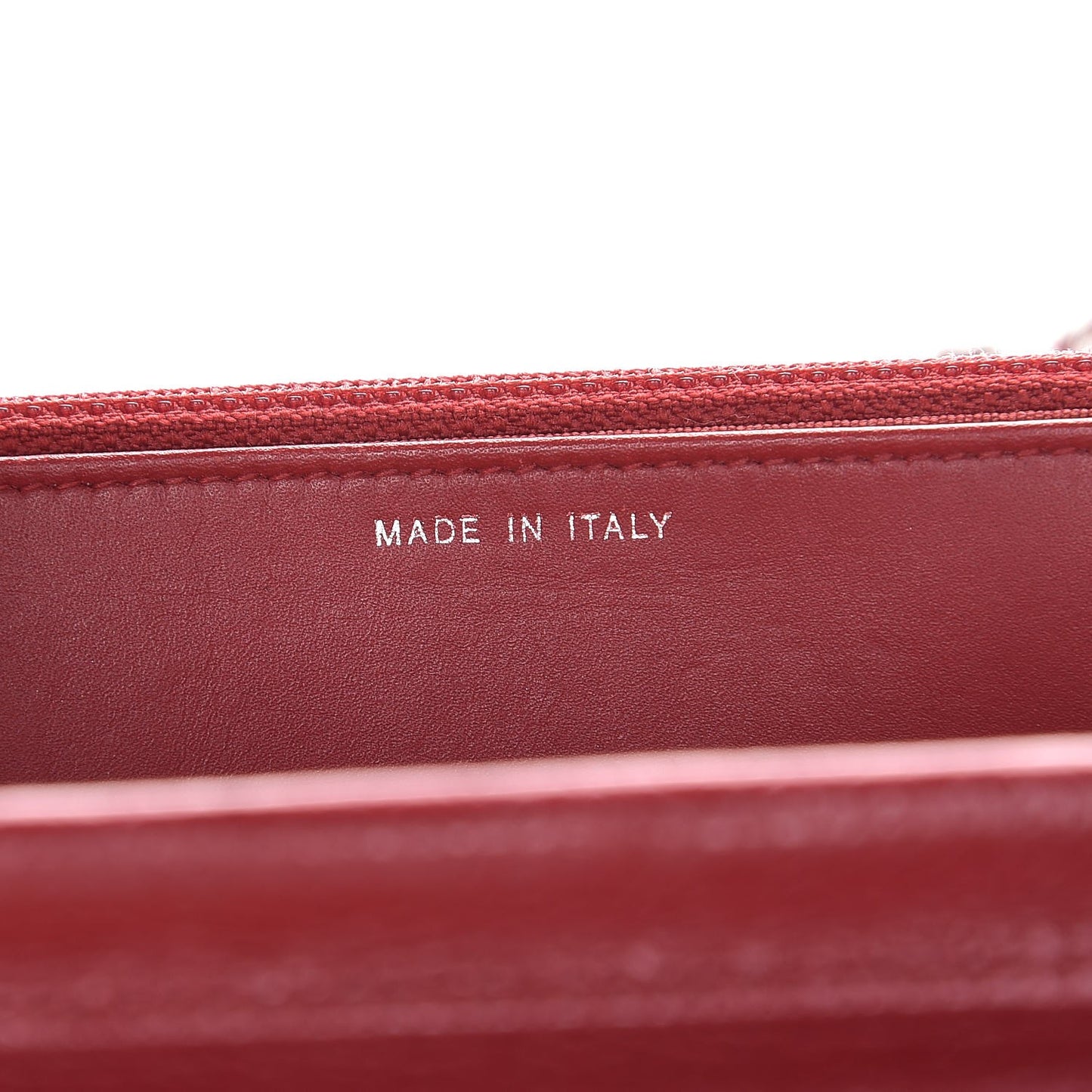 Caviar Quilted Wallet on Chain WOC Red