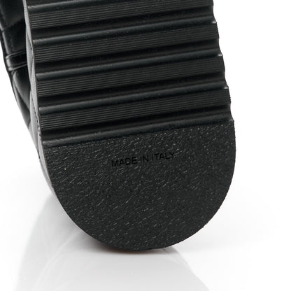 Chanel Lambskin Patent CC Cap Toe Quilted Short Platform Boots 37 Black 6 of 8