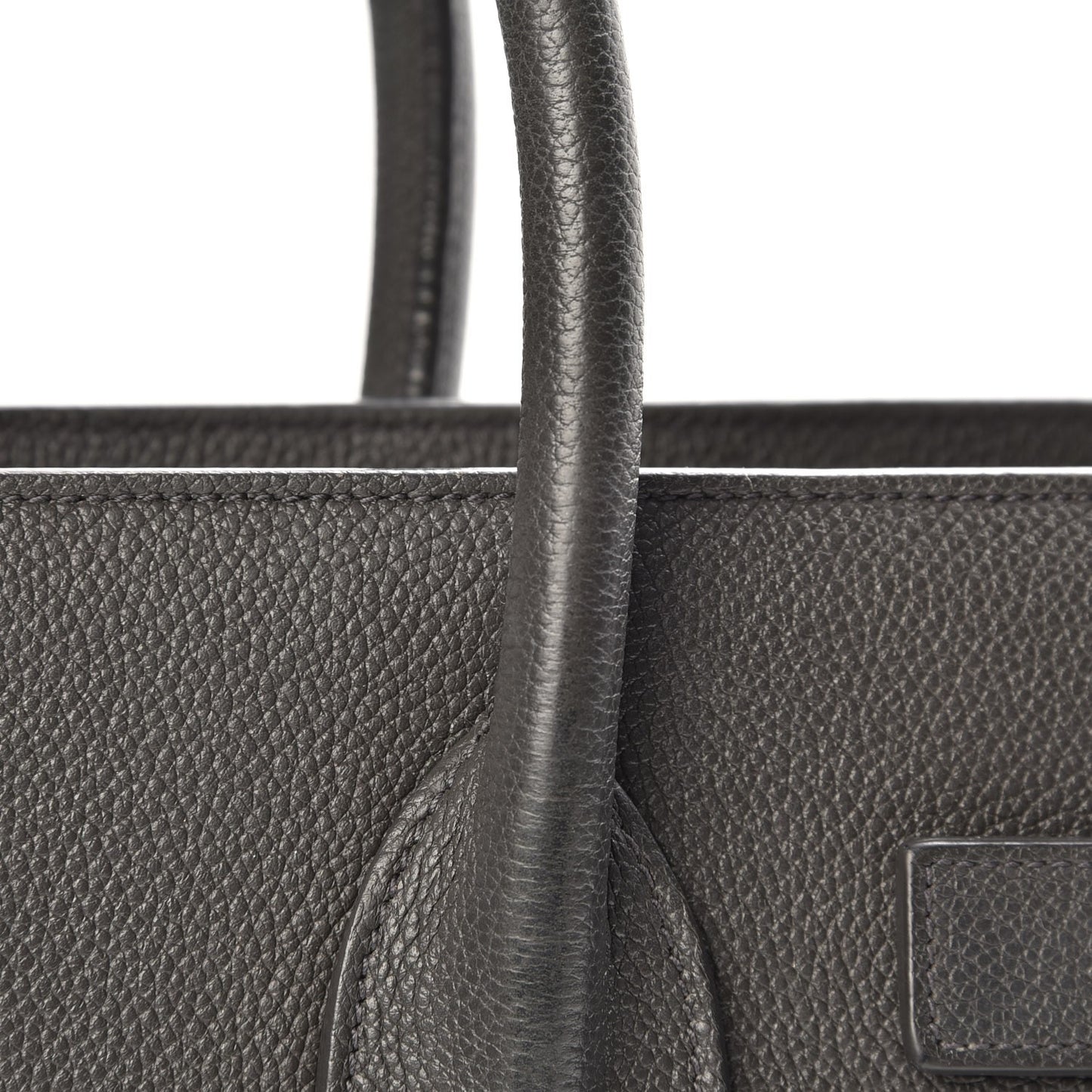 Grained Calfskin Small Sac De Jour Coal