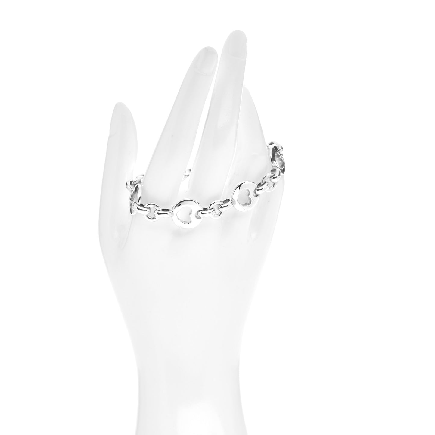 Sterling Silver Heart Stencil Bracelet