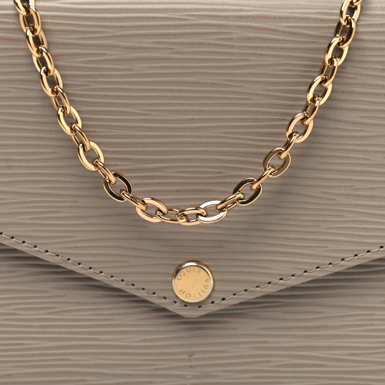 Louis Vuitton Epi Felicie Pochette Chain Wallet Galet 10 of 14