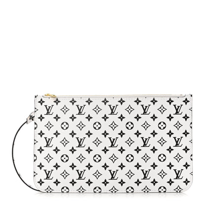 Louis Vuitton Monogram Giant Neverfull MM GM Pochette White 1 of 9