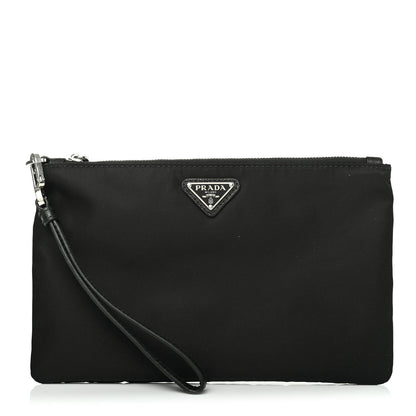 Prada Tessuto Nylon Saffiano Wristlet Black 1 of 4