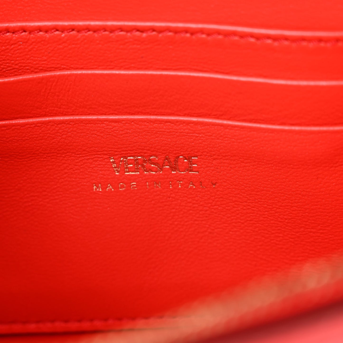 Coated Canvas Virtus V La Greca Signature Wallet On Chain Red Caramel
