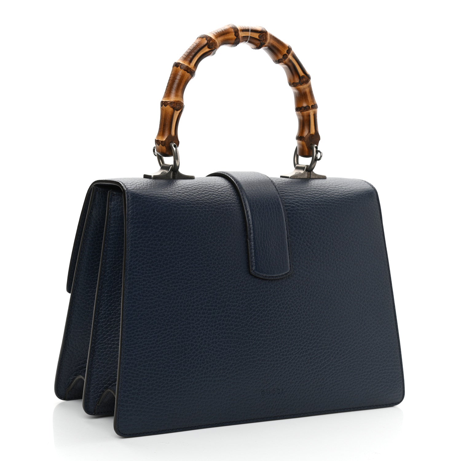 Gucci Dollar Calfskin Crystal Web Medium Dionysus Bamboo Top Handle Bag Blue Agata Montana Sapphire 3 of 11