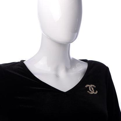 Chanel Metal CC Diamond Quilted Brooch Light Gold 2 of 4