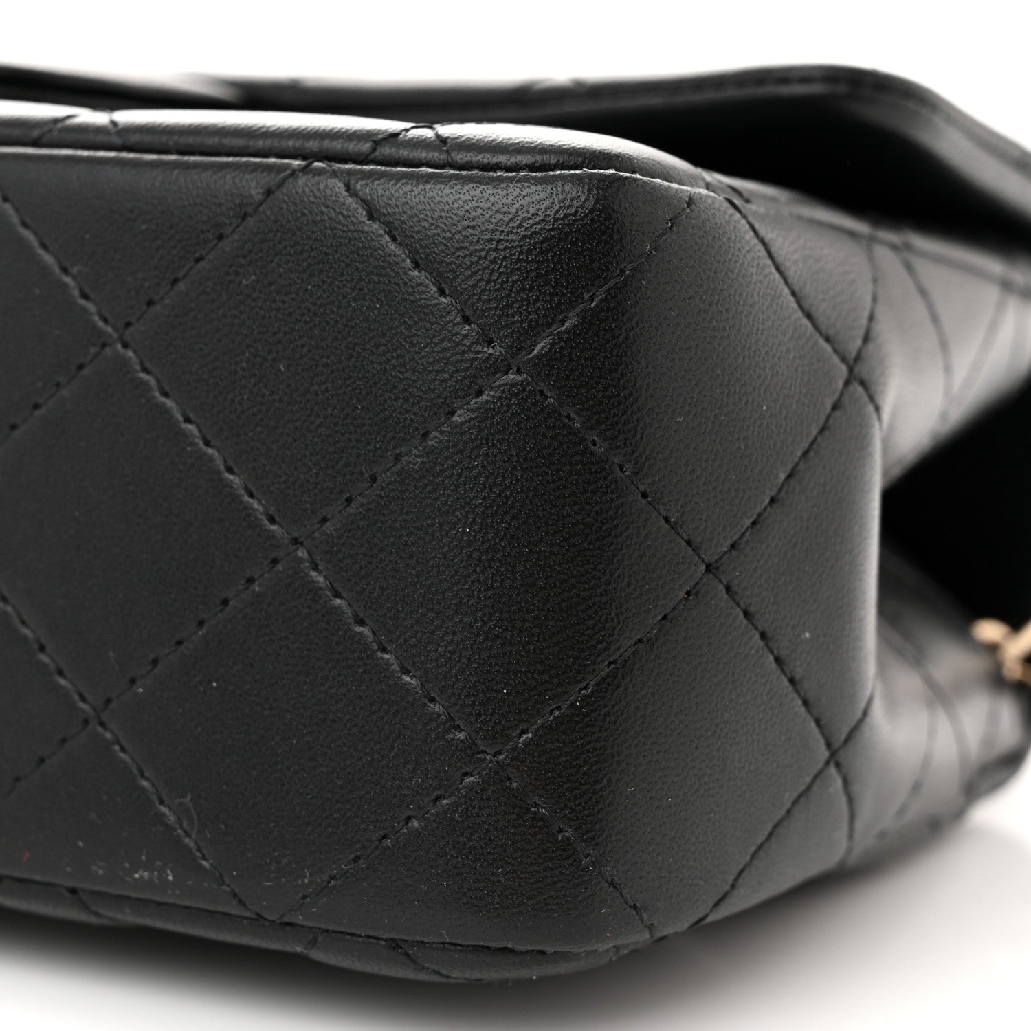 Chanel Lambskin Quilted Mini Top Handle Rectangular Flap Black 10 of 11