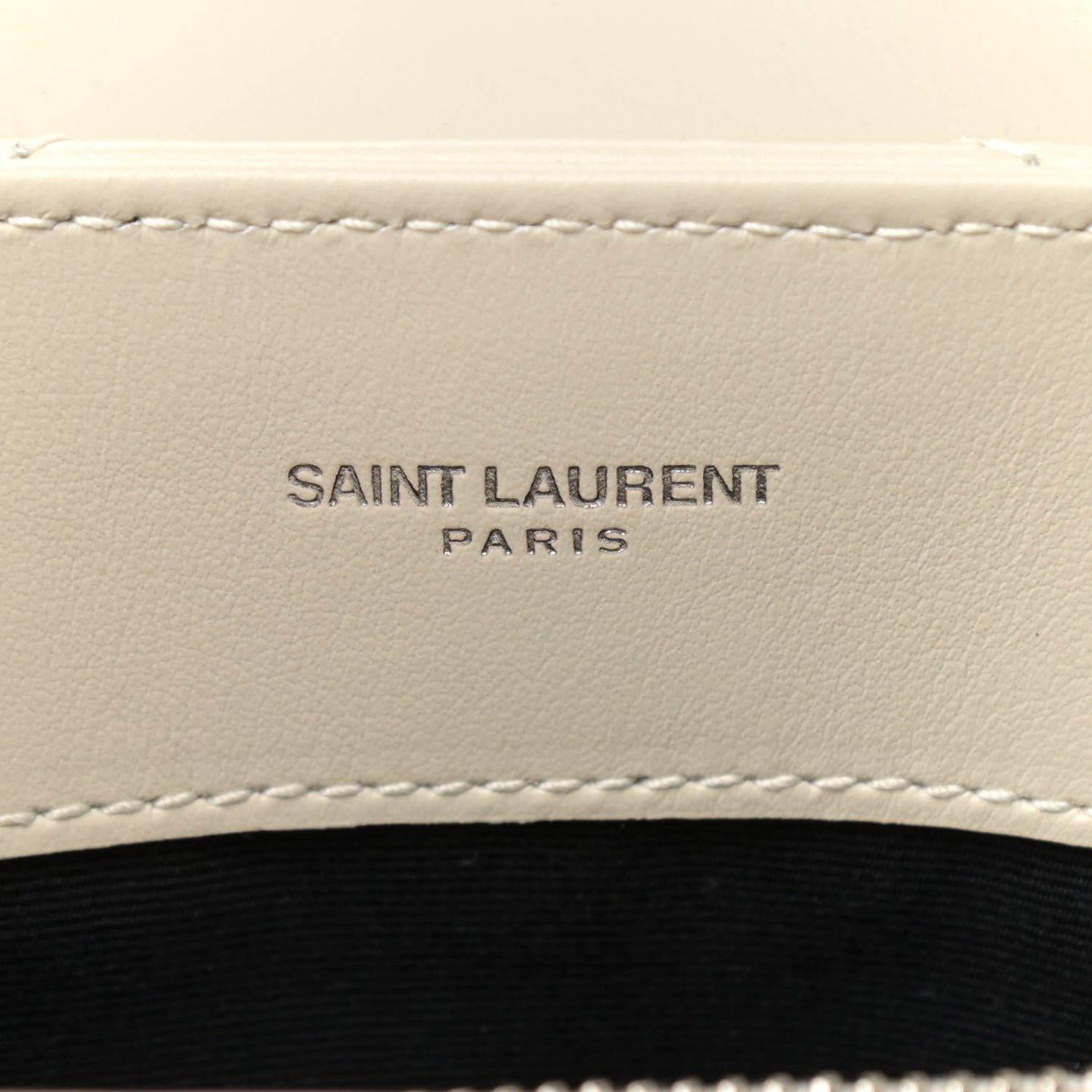 Calfskin Y Quilted Monogram Small Loulou Chain Satchel Ivory