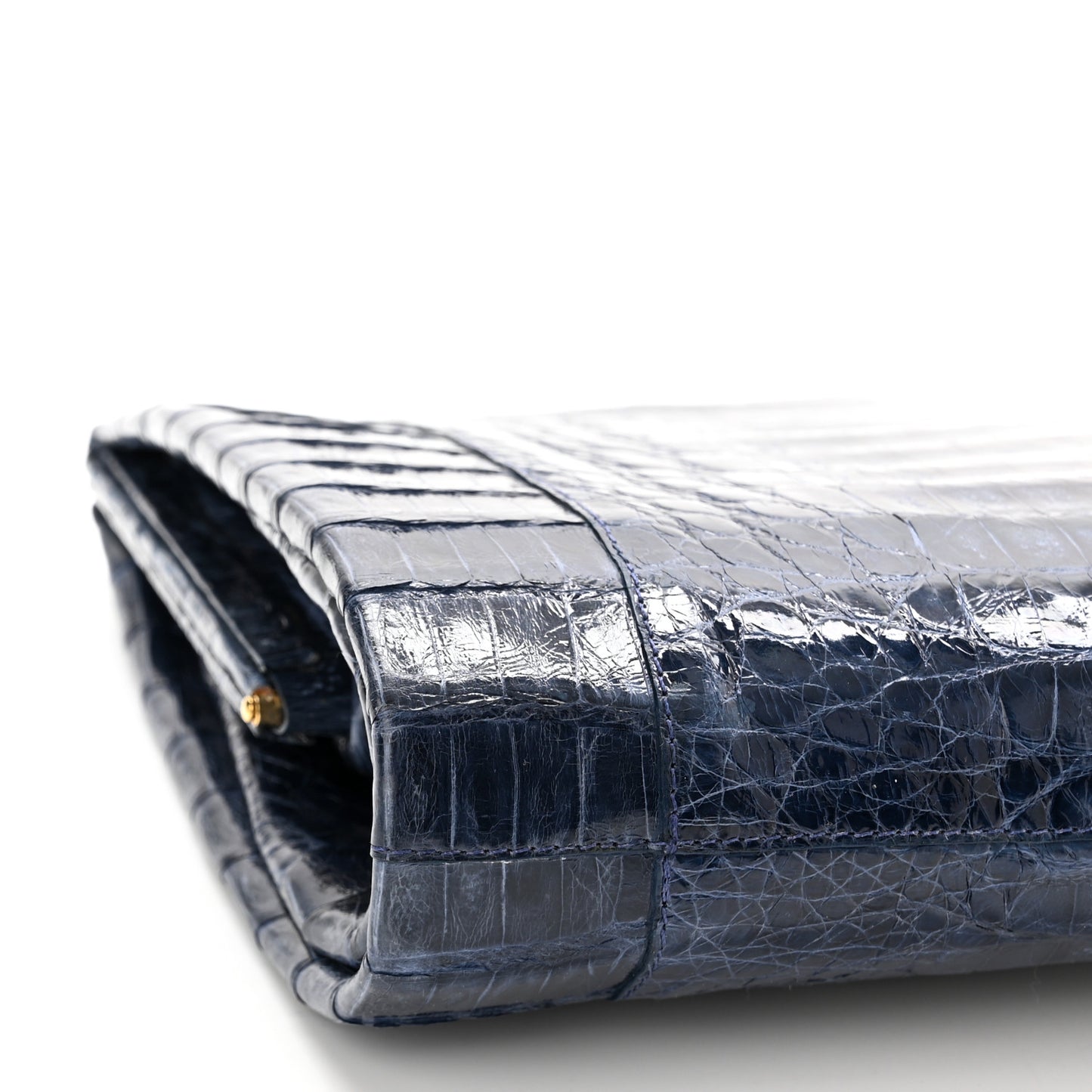 Crocodile Clutch Blue