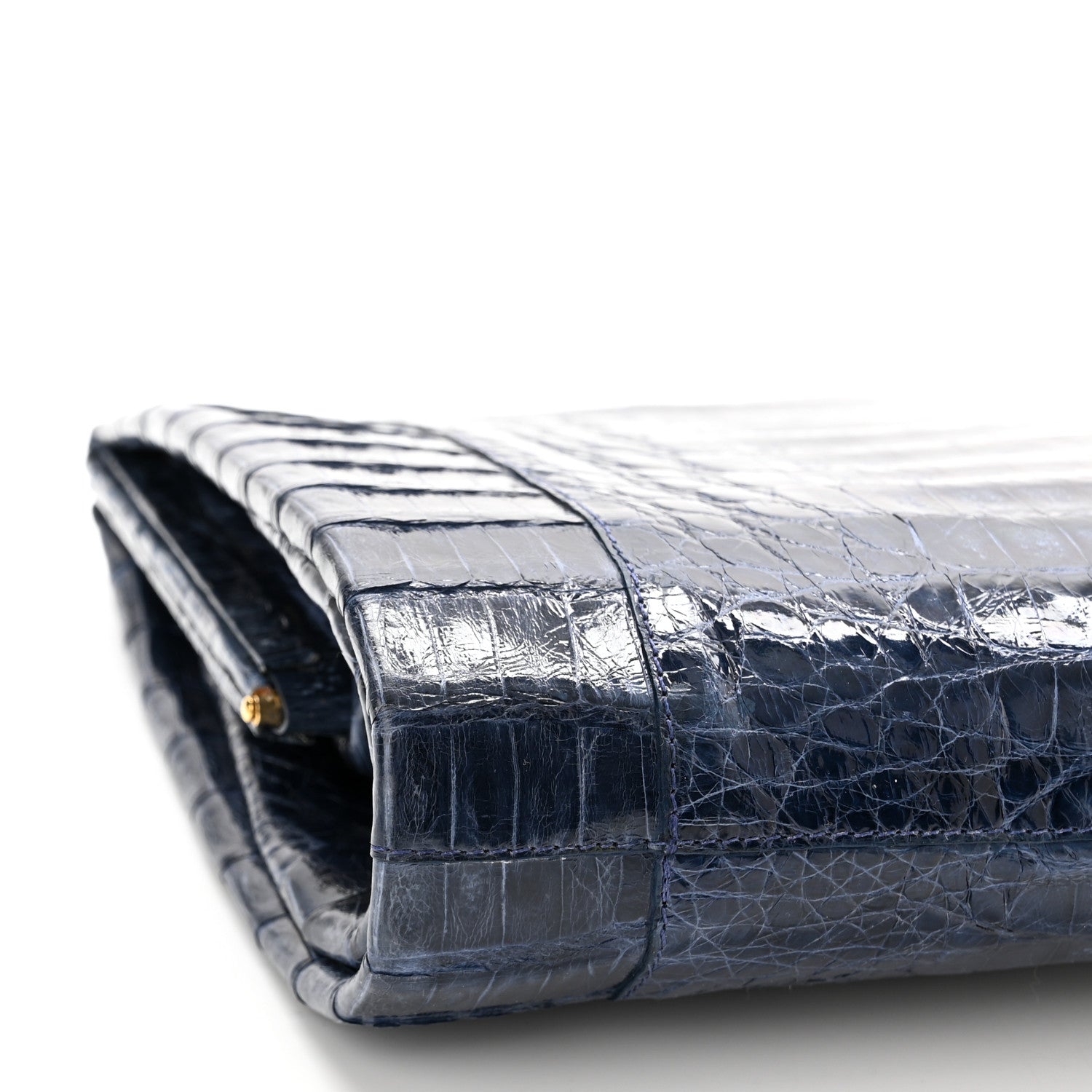 Nancy Gonzalez Crocodile Clutch Blue 8 of 9