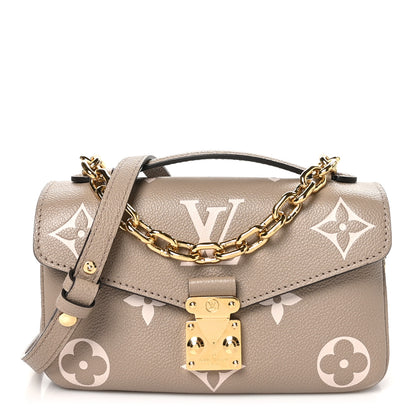 Louis Vuitton Empreinte Monogram Giant Pochette Metis East West Tourterelle Creme 1 of 10