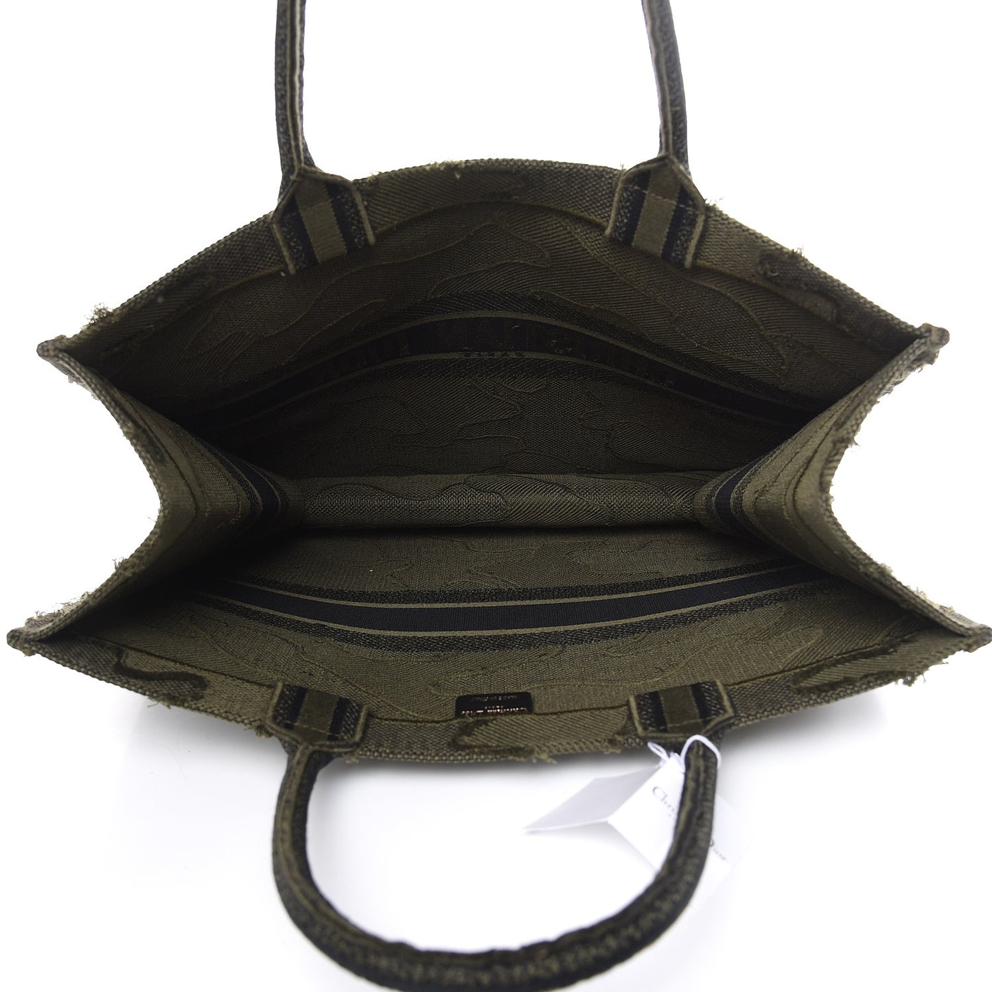 Canvas Embroidered Camouflage Book Tote Green