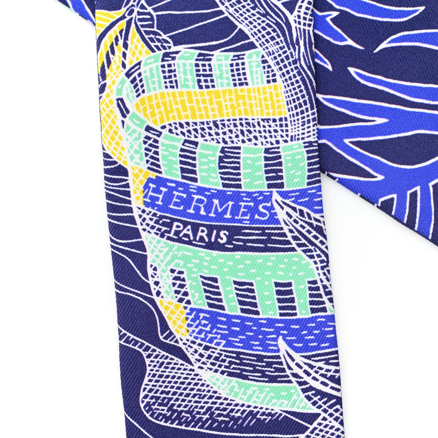 Silk La Danse Des Amazones Twilly Indigo Jaune Multicolor
