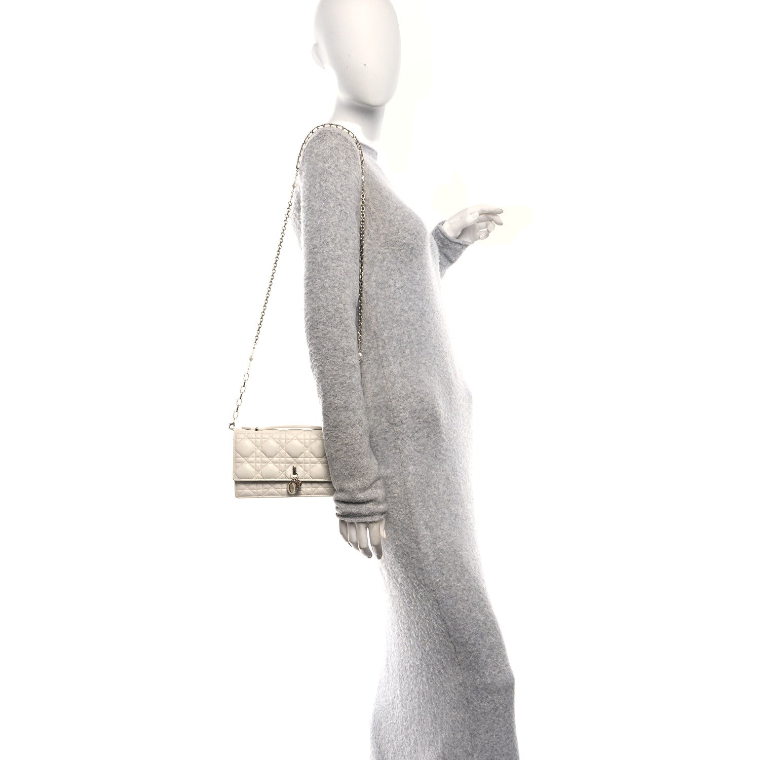 Christian Dior Lambskin Cannage Mini My Dior Bag Latte 2 of 11