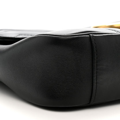 Gucci Calfskin Matelasse Medium GG Marmont Shoulder Bag Black 9 of 11