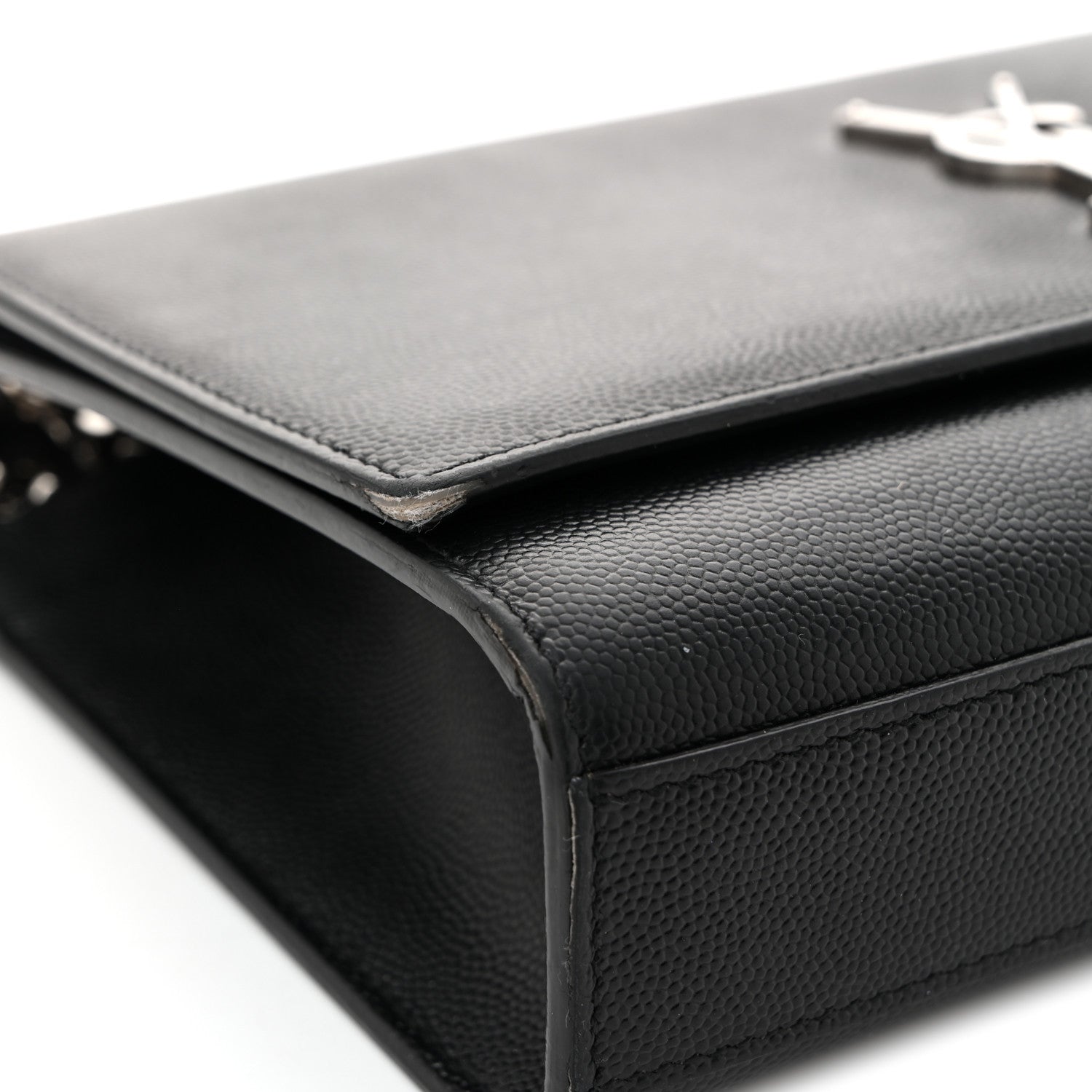Saint Laurent Grain De Poudre Medium Classic Monogram Kate Satchel Black 12 of 12