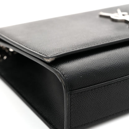 Saint Laurent Grain De Poudre Medium Classic Monogram Kate Satchel Black 12 of 12