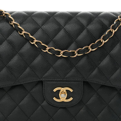 Chanel Caviar Quilted Jumbo Double Flap Black 8 of 12