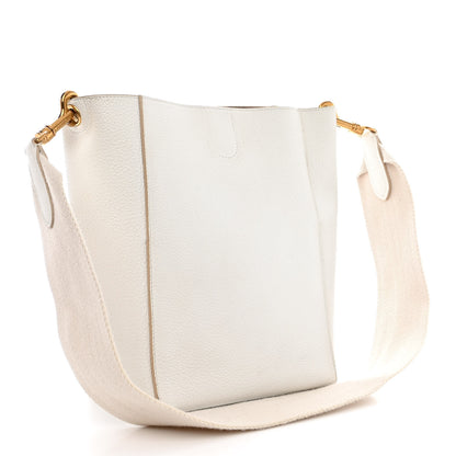 Celine Soft Grained Calfskin Small Sangle Bucket Bag White 3 of 14