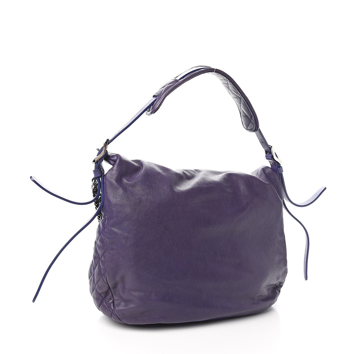 Jimmy Choo Lambskin Small Biker Hobo Purple 2 of 8