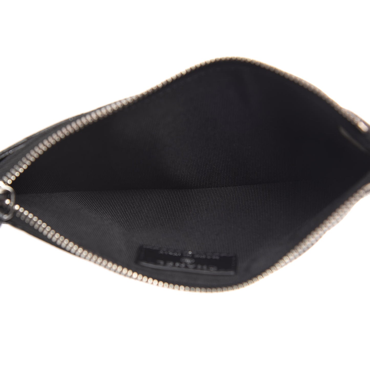 Caviar Quilted Classic Zip Pouch Black