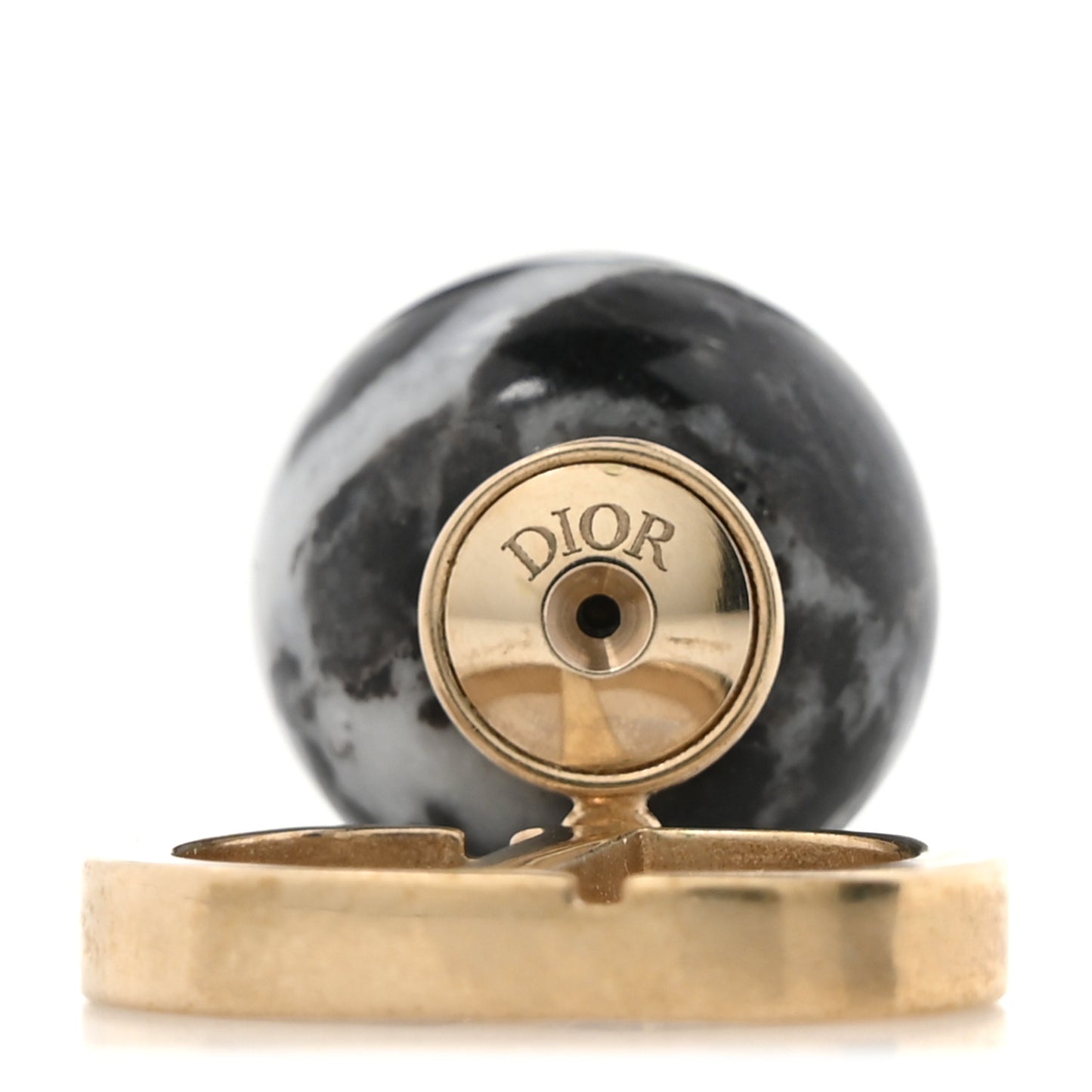 Marble CD Tribal Earrings Black