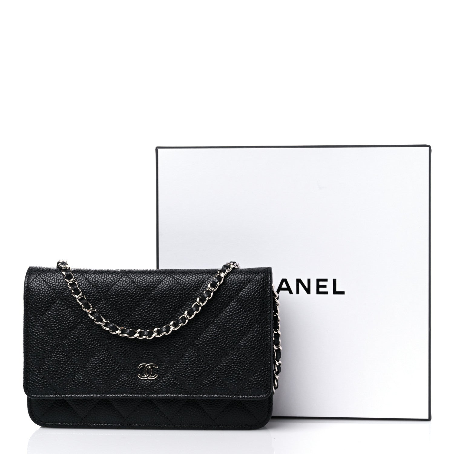 Chanel Caviar Quilted Wallet On Chain WOC Black 13 of 13