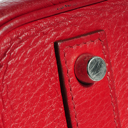 Hermes Taurillon Clemence Birkin 40 Rouge Garance 27 of 32